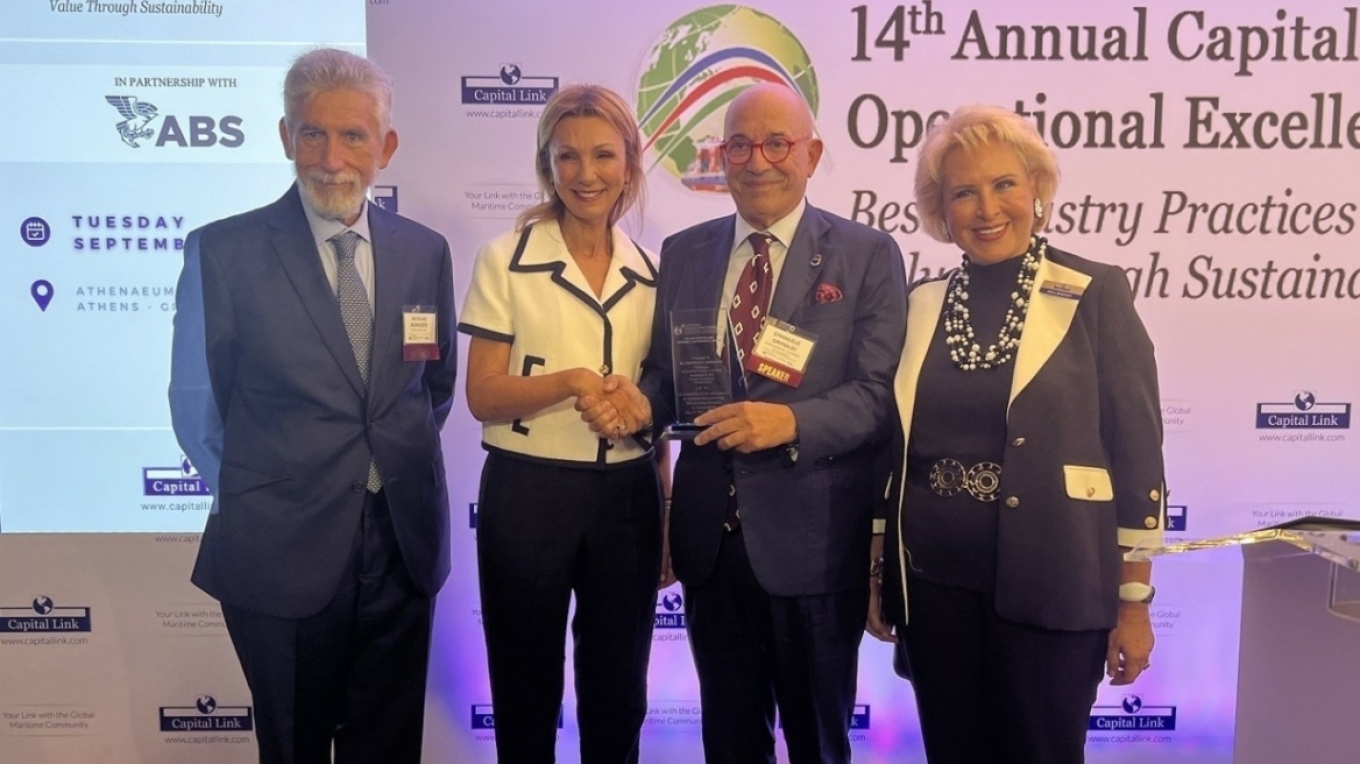 Capital Link Maritime Sustainability Award conferito a Emanuele Grimaldi