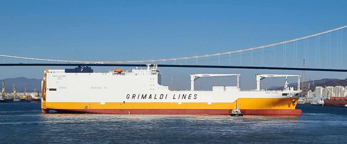 La Great Cotonou entra nella flotta Grimaldi e inaugura il servizio Cina-Africa Occidentale
