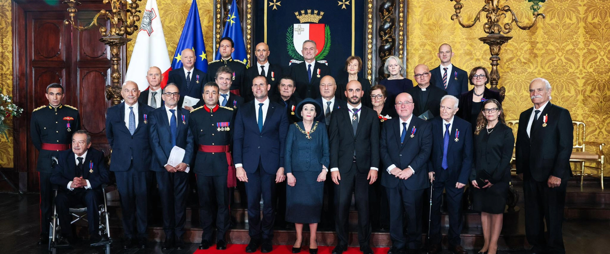 Emanuele Grimaldi nominato membro onorario dell'Ordine Nazionale al Merito di Malta