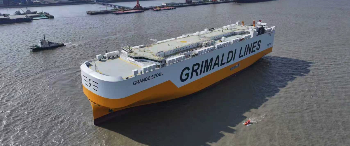Grimaldi prende in consegna la nuova car carrier Grande Seoul