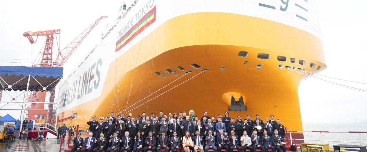 Christening and delivery of the Grande Tokyo, Grimaldi\'s tenth ammonia-ready car carrier