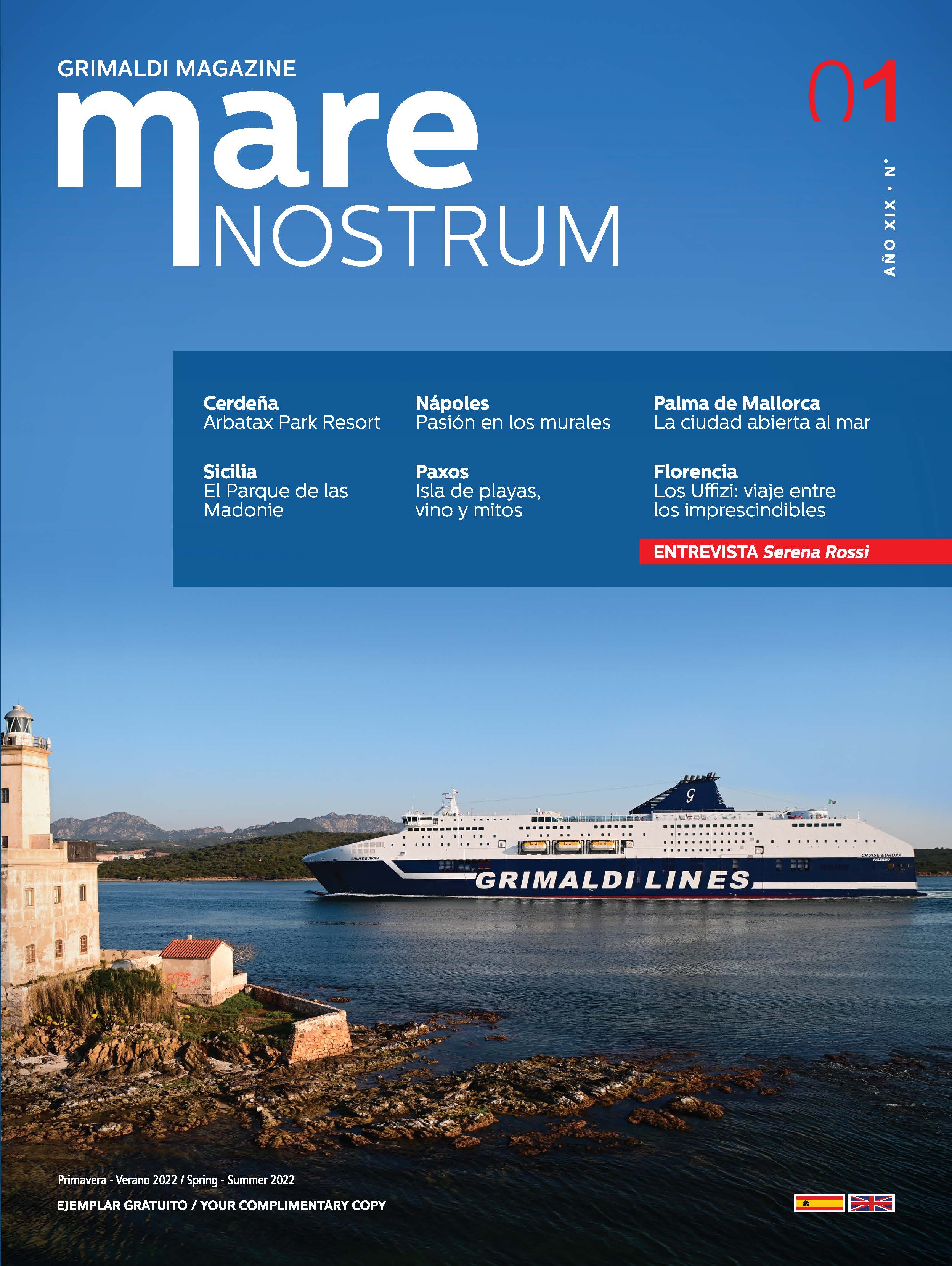 Grimaldi Mare Nostrum Magazine (Anno XIX n. 1) Spagnolo-Inglese