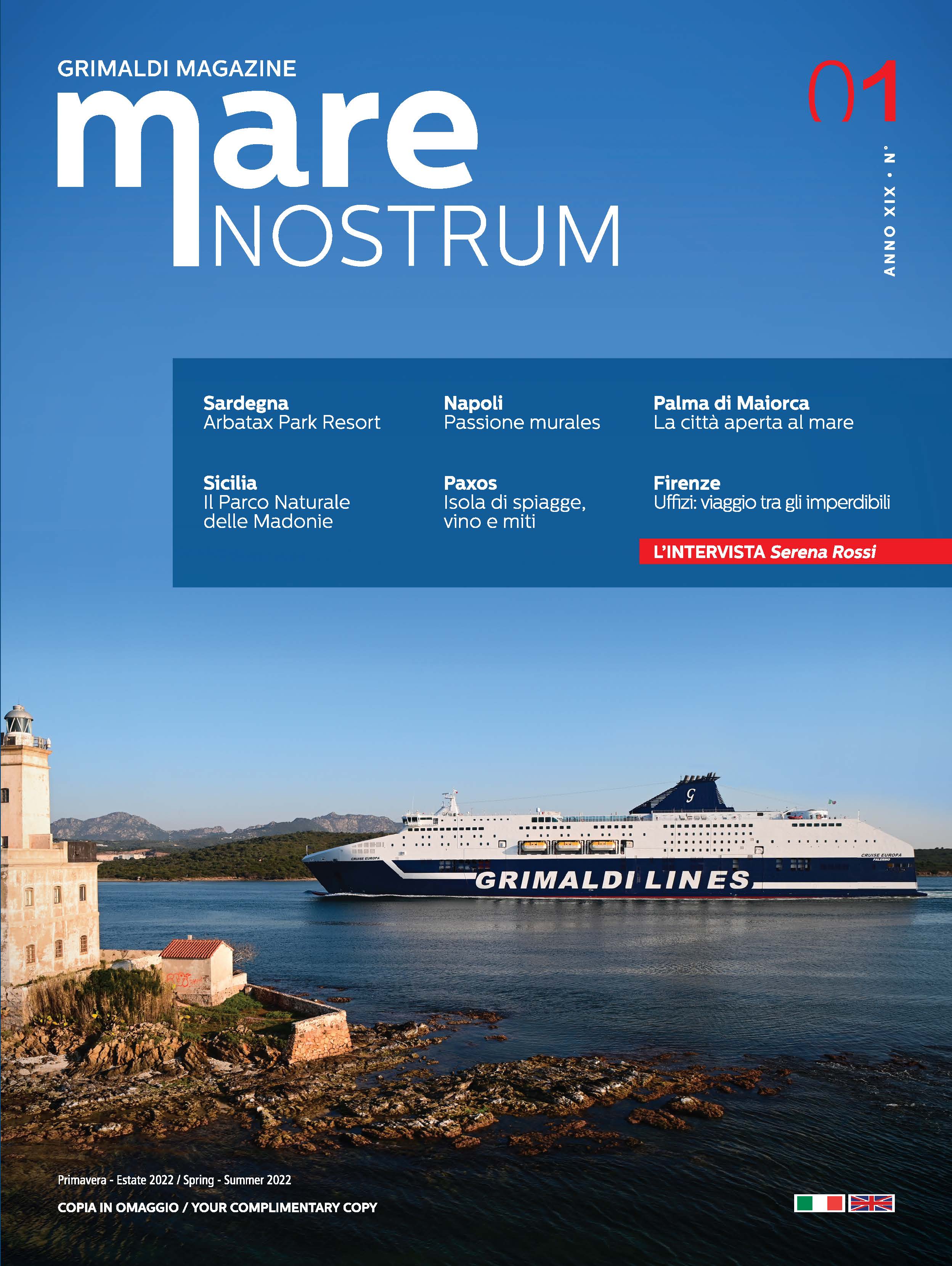 Grimaldi Mare Nostrum Magazine (Anno XIX n. 1) Italiano-Inglese